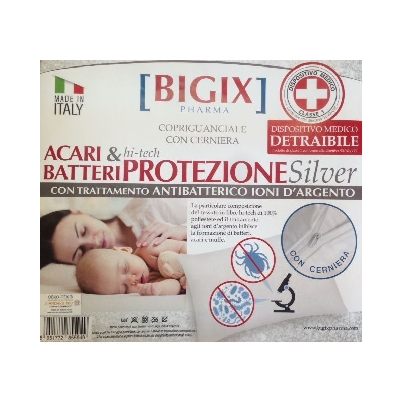 Bigix Pharma Copricuscino antiacaro con cerniera