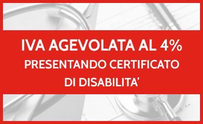 Iva agevolata al 4% per invalidit&agrave;